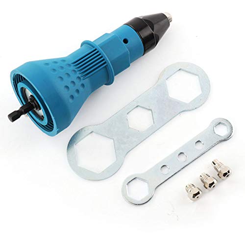 Hex Shank Blind Rivet Nut Drill Adapter Kit - Electric & Cordless Drill Riveter Converter for Rivet Gun & Multifunction Nail Gun | Perfect for DIY Home Repairs, Metalworking & Automotive Projects