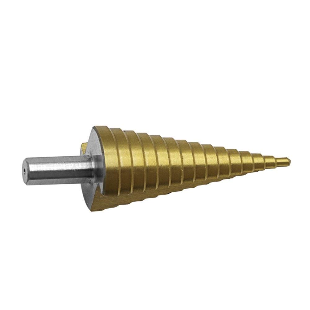 High-Speed Steel (HSS) Step Drill Bit Set - Titanium Coated Hex Shank Cone Drill for Metal, Steel & Wood - 4-20mm Range (1pc Hexagon) - Perfect for DIY Projects, Metalworking & Home Repairs
