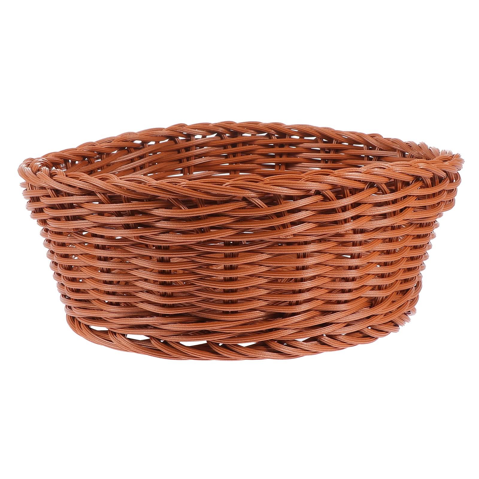 BESPORTBLE Hand-Woven Storage Basket - Natural Rattan Fruit Holder & Snack Organizer for Kitchen Counter, Dining Table, Picnic, Party Serving - Practical Food Basket with Simple Design