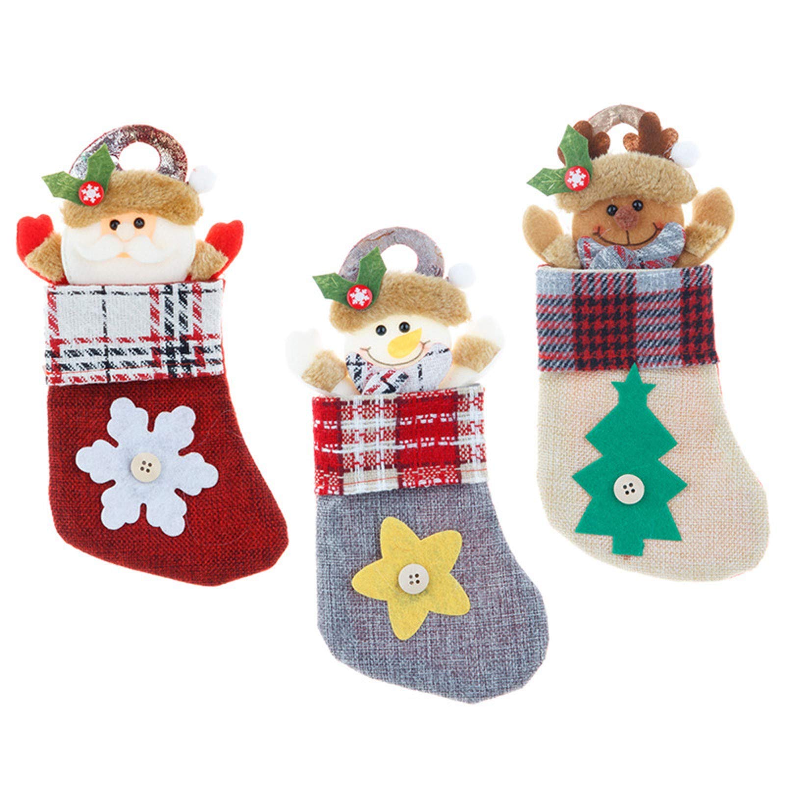 3Pcs Christmas Ornaments Set - Elegant Holiday Tree Decorations for Home, Xmas Party & Festive Garland - Perfect for Christmas Tree, Mantel, Gift Wrapping & Winter Wedding Decor