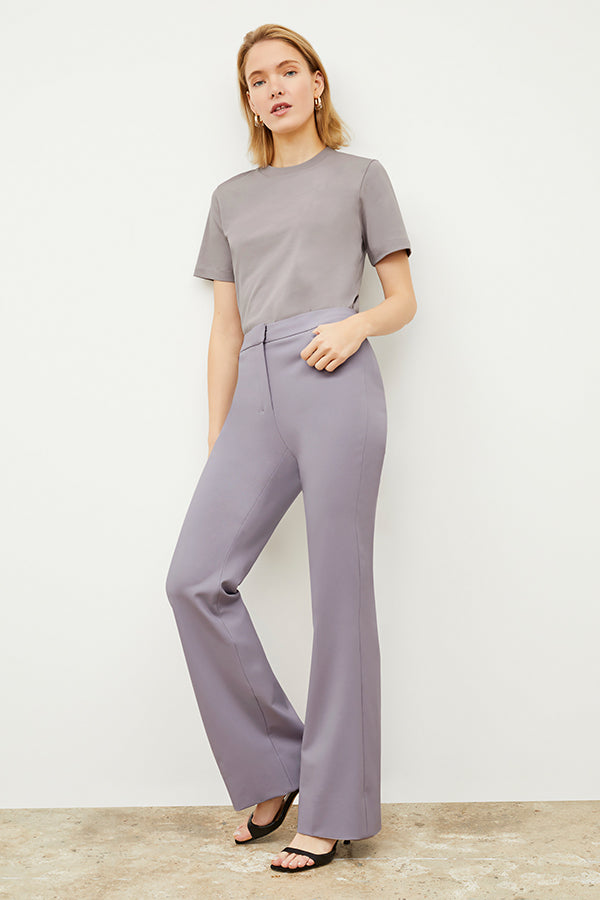 Horton Pant - Washable Wool Twill Pants for Women | Light Lilac | Comfortable Office Wear & Casual Outfits