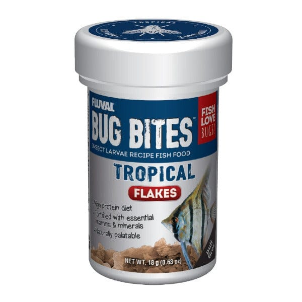 Fluval Bug Bites Tropical Fish Food Flakes - High Protein Natural Ingredients for Freshwater Aquarium Fish - Perfect for Guppies, Tetras & Angelfish Feeding
