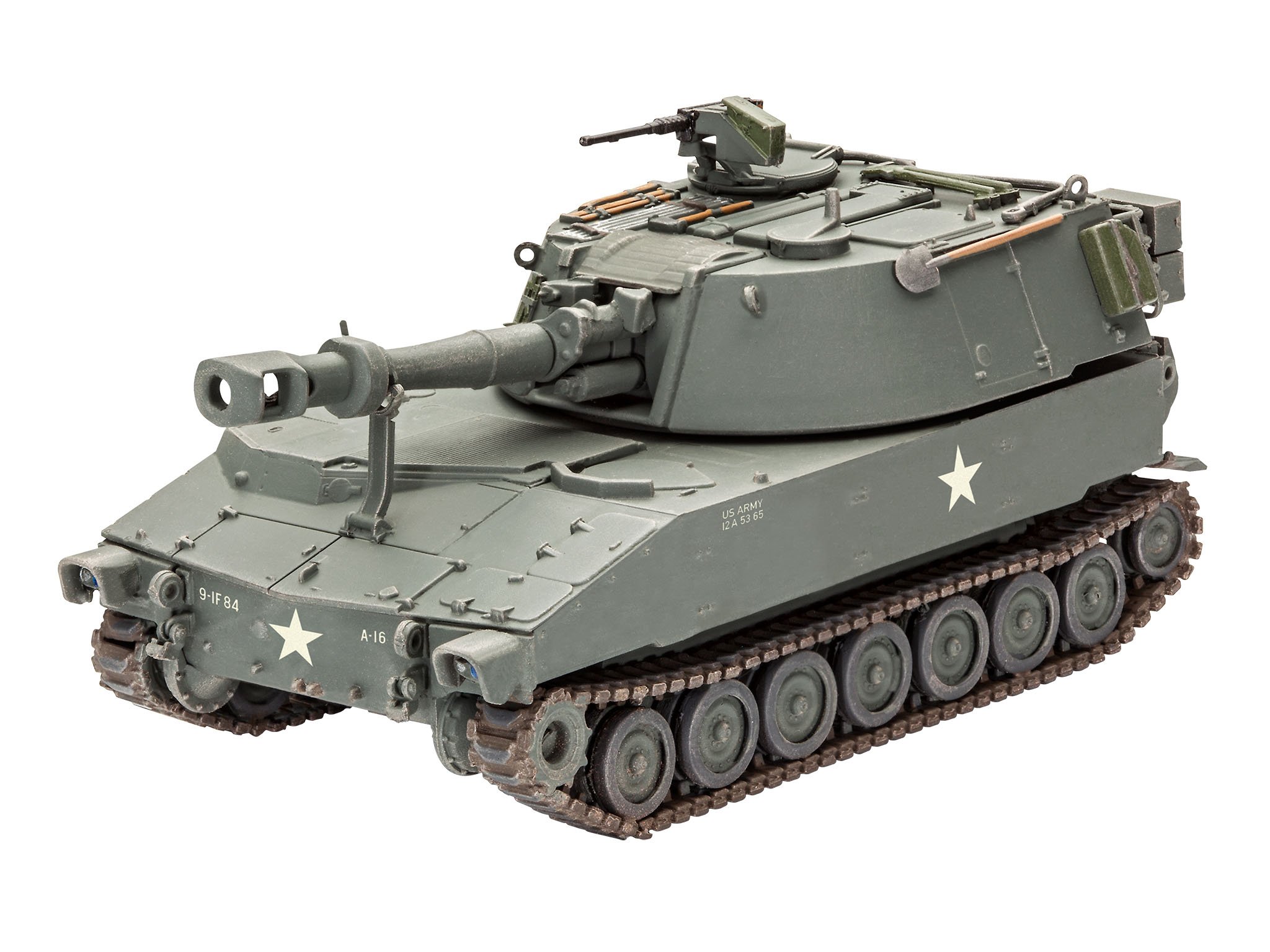 Revell 03265 M109 US Army 1:72 Scale Military Model Kit - Highly Detailed Plastic Tank Model for Collectors & Hobbyists - Perfect for Dioramas, Wargaming & Display