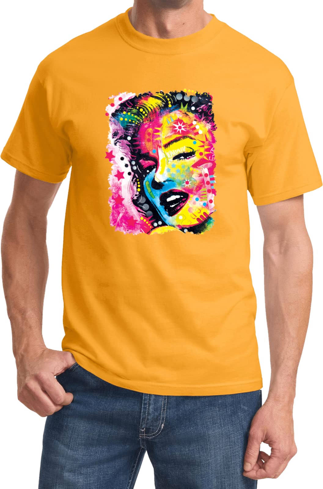 Vintage Marilyn Monroe Portrait T-Shirt - Colorful Retro Pop Art Style for Women & Men - Perfect for Concerts, Parties & Casual Wear