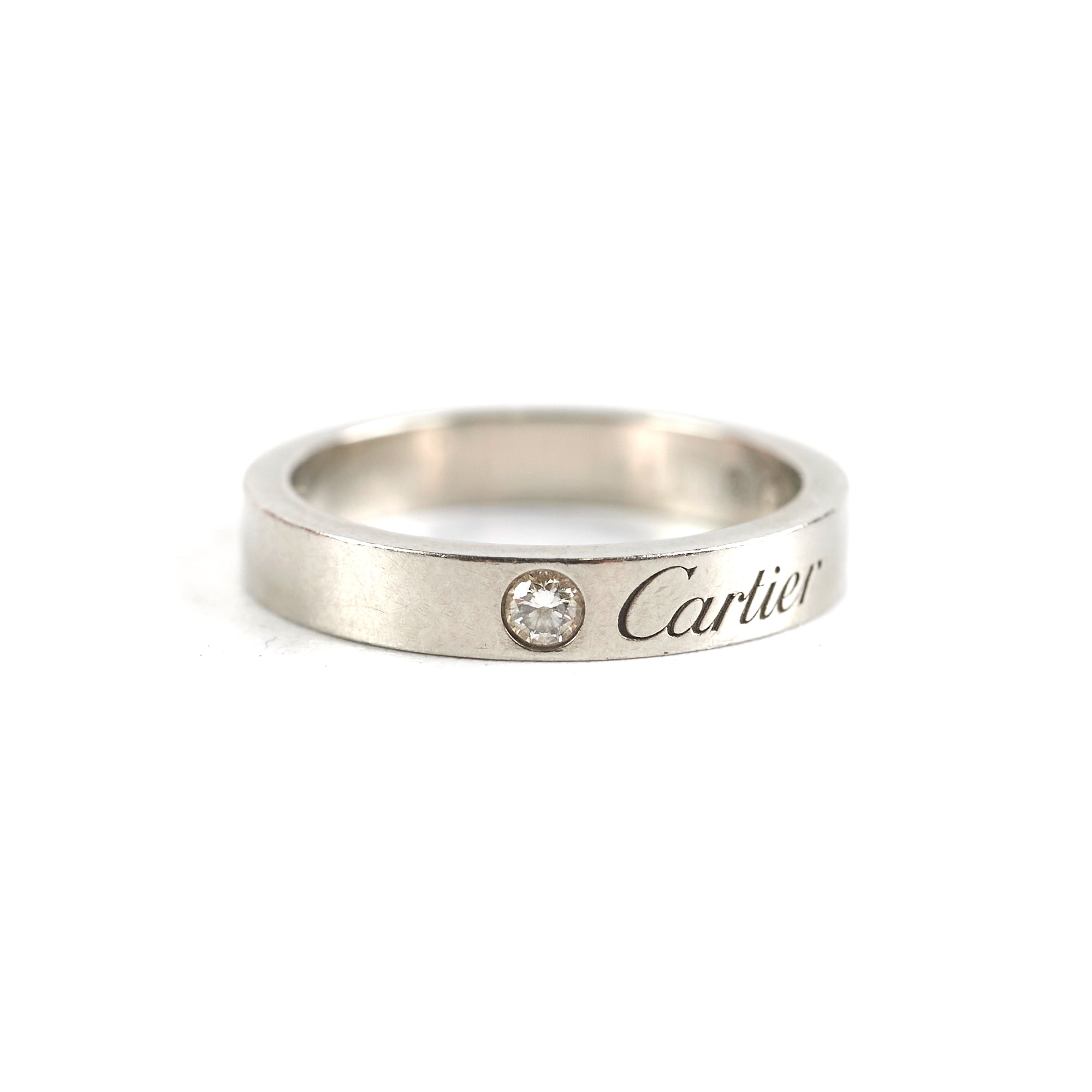 Cartier Platinum Diamond Ring - Size 48 (US 4.75) | Luxury Wedding Band & Engagement Ring for Women | Perfect for Proposals, Anniversaries & Special Occasions