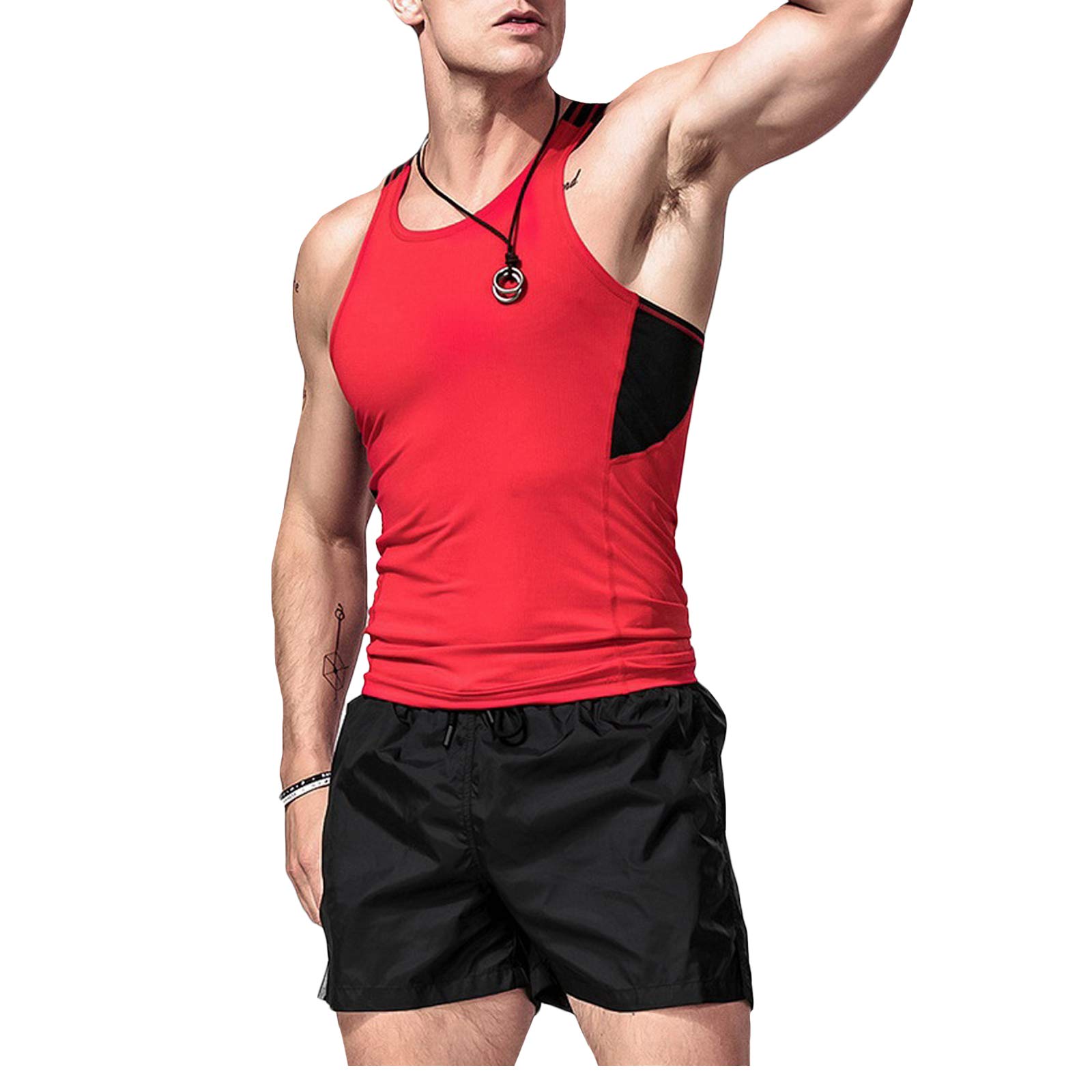 DREYOLIFE Men's Workout Shorts - Running, Gym & Athletic Shorts with Zipper Pocket - Breathable Quick-Dry Training Shorts for Cycling, Jogging & Fitness