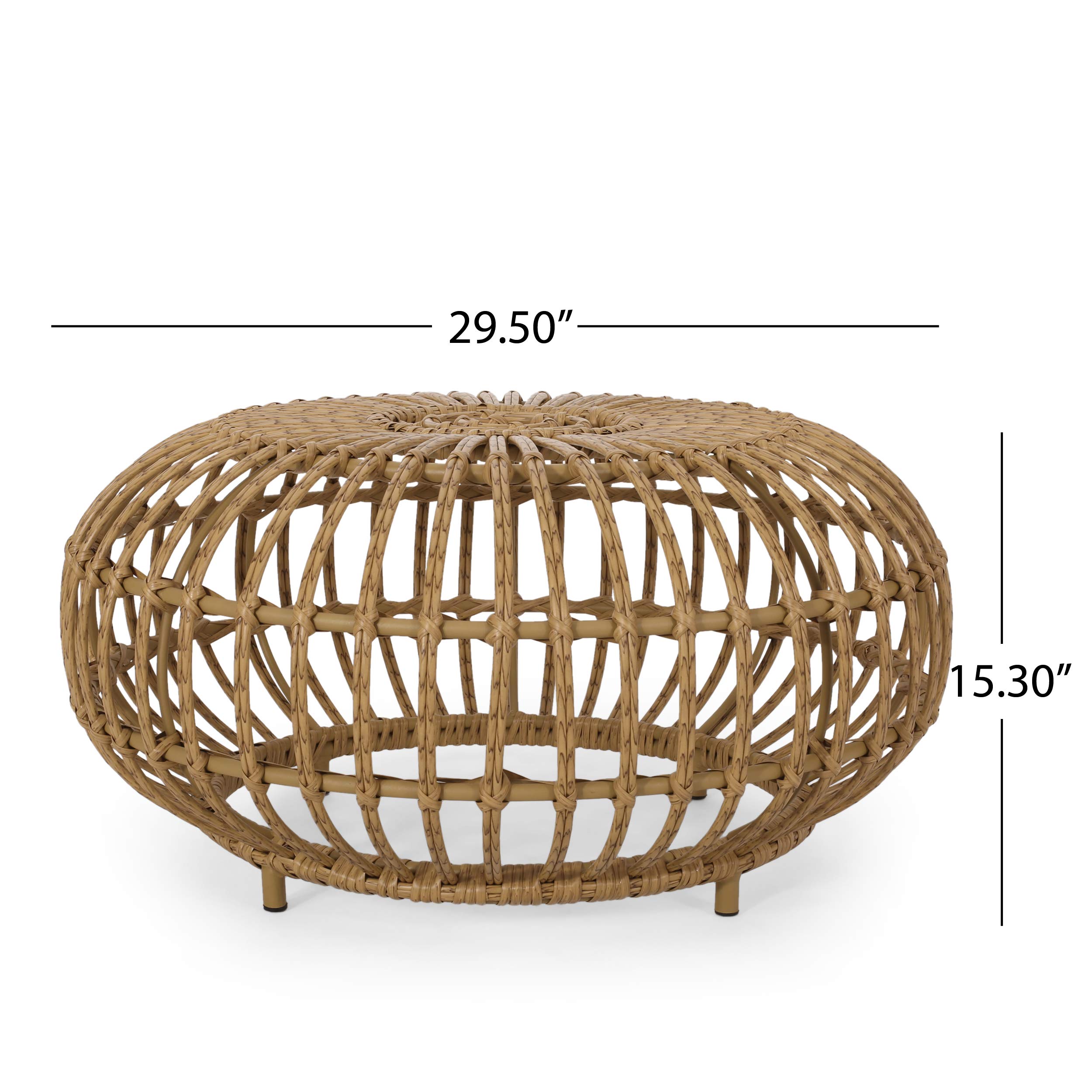 Christopher Knight Home Light Brown Coffee Table - Modern Living Room Furniture for Small Spaces, Home Decor, and Entertainment Areas