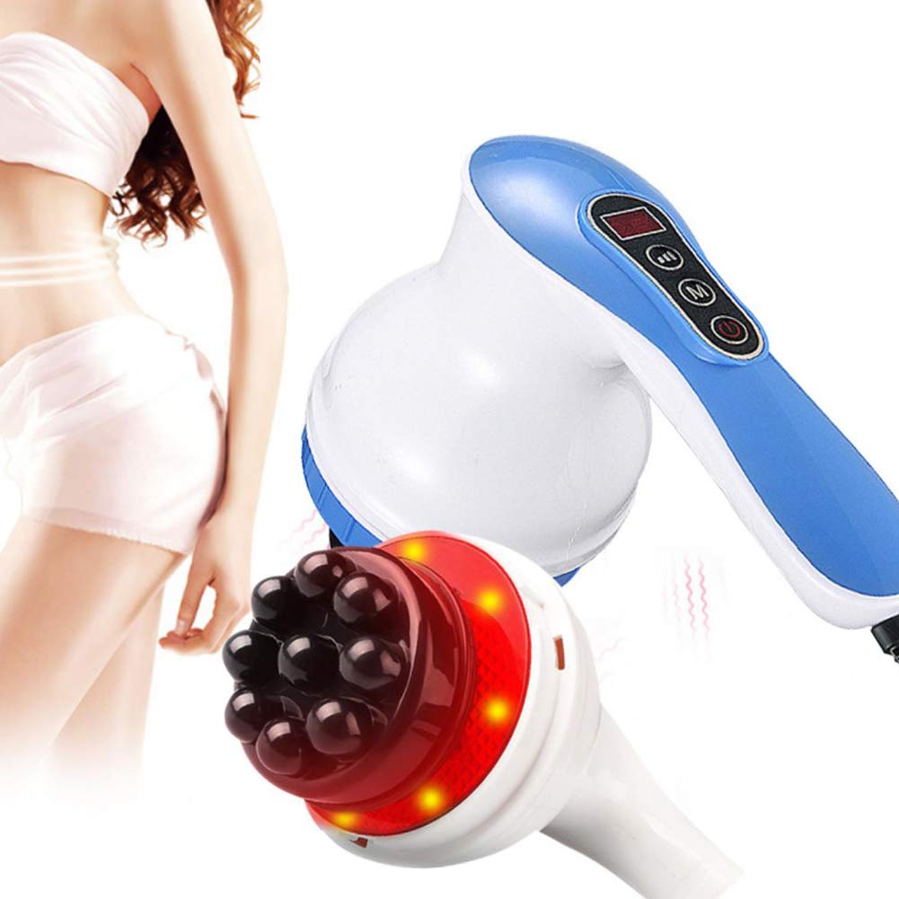 Electric Handheld Massager for Back, Shoulder, Neck, Leg & Foot - 6 Vibration Modes with 5 Attachments - Portable Muscle Relaxation Hammer for Home, Office & Travel Use