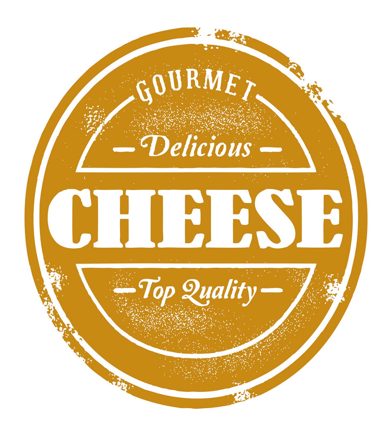 Ambesonne Cheese Themed Duvet Cover Set - King Size 3-Piece Bedding with 2 Pillow Shams, Retro Grunge Food Illustration in Dark Yellow & White | Perfect for Cheese Lovers' Bedroom Decor, Gift for Foodies & Unique Home Styling