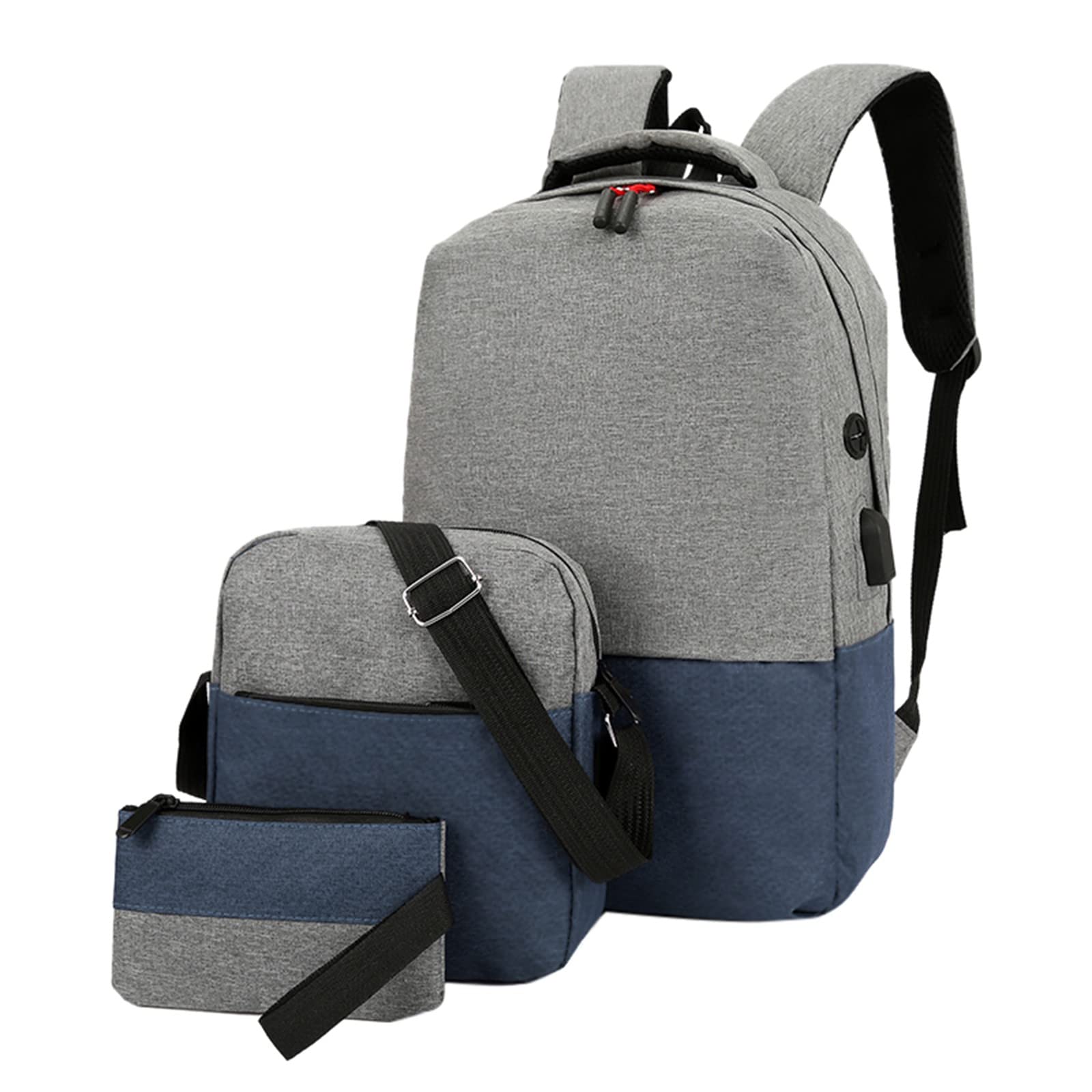 **Stylish Couple Backpack Set - 3-Piece Travel & Diaper Bag for Baby Girls, Large Capacity, Durable & Water-Resistant (Blue, One Size) - Perfect for Family Trips, Outings & Daily Use**