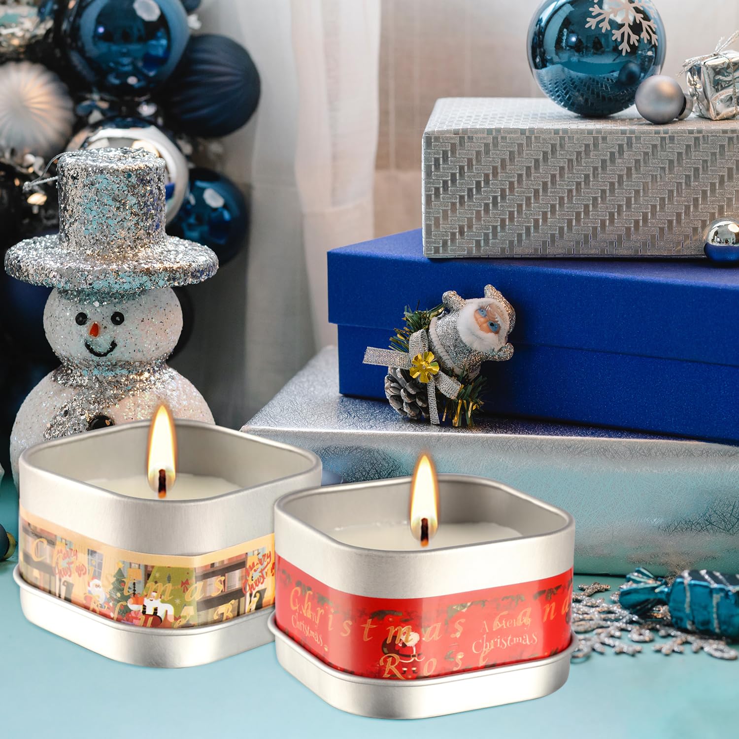Christmas Scented Candles Gift Set - 16 Pack Natural Soy Wax Candles (3.5oz Each) in Portable Travel Tins - Perfect Holiday Gifts for Women, Anniversary & Home Decor | Great for Christmas Parties, Romantic Dinners & Relaxing Baths