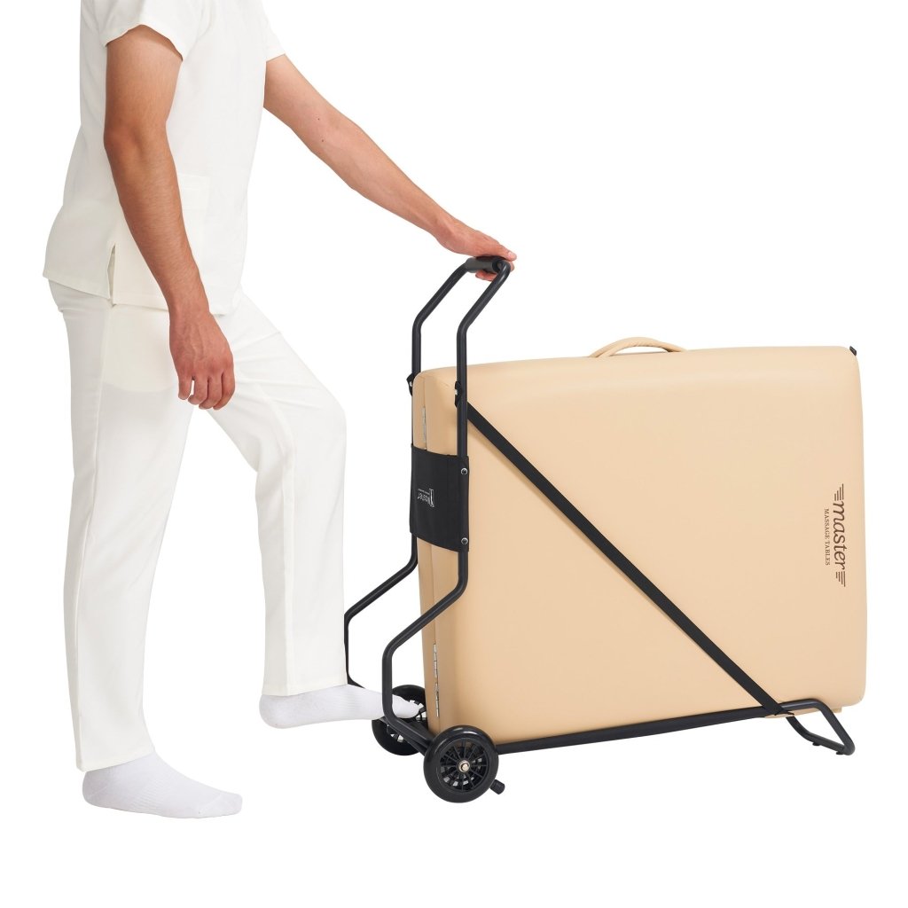 Portable Foldable Massage Table with Large Rubber Wheels - Universal Lightweight Massage Bed Cart for Travel & Professional Use - Fits Most Brands & Sizes - Perfect for Home, Spa, Clinic & Mobile Therapists