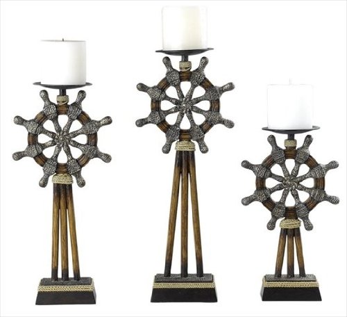 TA-941-3C El Captain Candle Holder - Elegant Decorative Home Accessory for Dining Table, Wedding Centerpiece & Romantic Ambiance