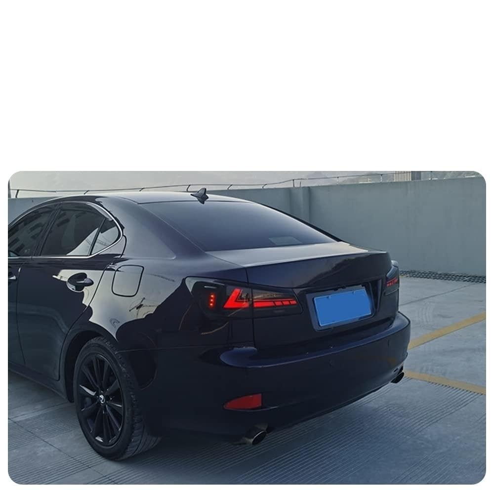 Lexus IS250 IS350 ISF LED Smoked Tail Lights (2006-2013) - Sequential Turn Signals & Start-Up Animation - Rear Lamp Assembly - Perfect for Night Driving & Car Customization