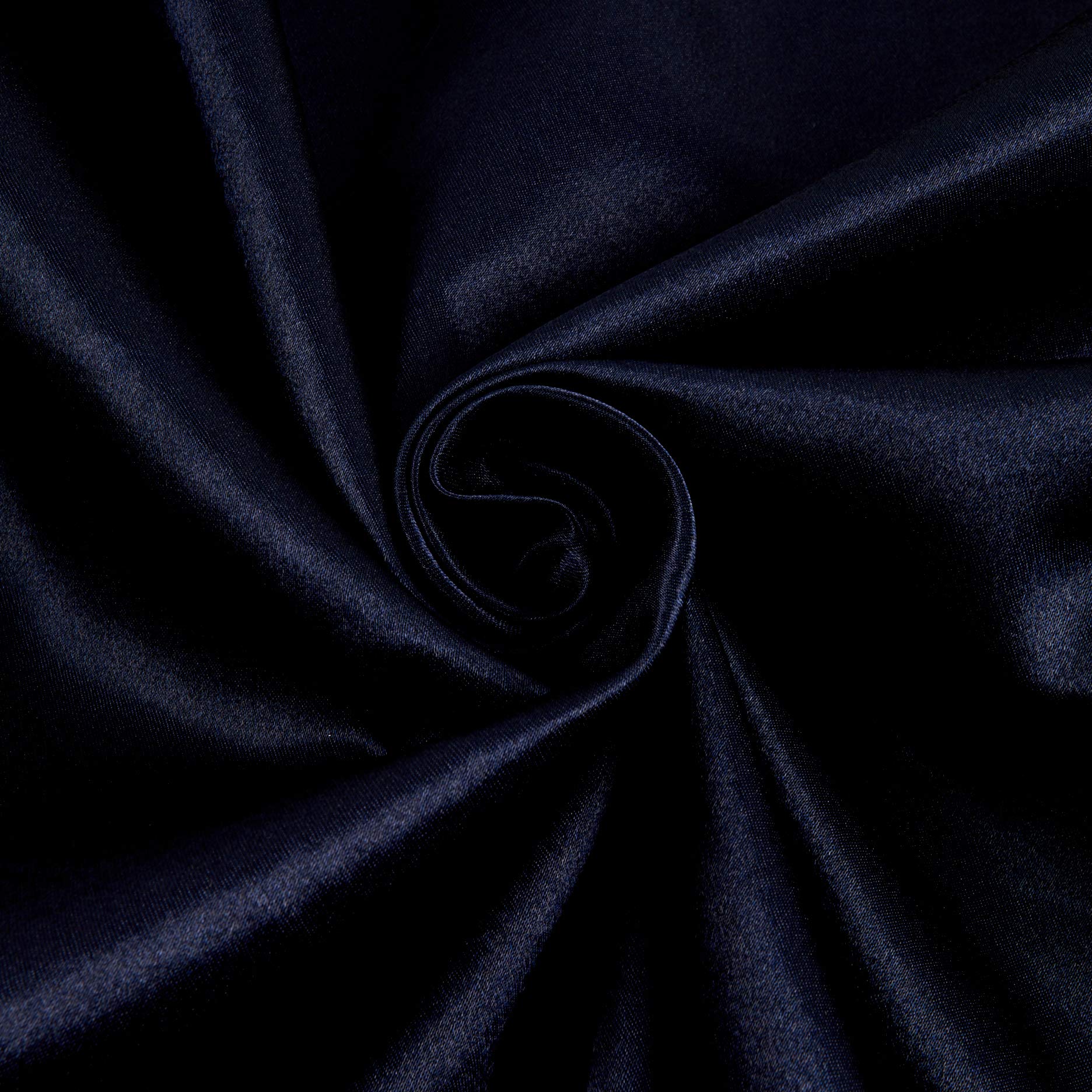 Navy Blue Crepe Back Satin Fabric by the Yard - Perfect for Evening Gowns, Bridesmaid Dresses & Luxury Home Decor