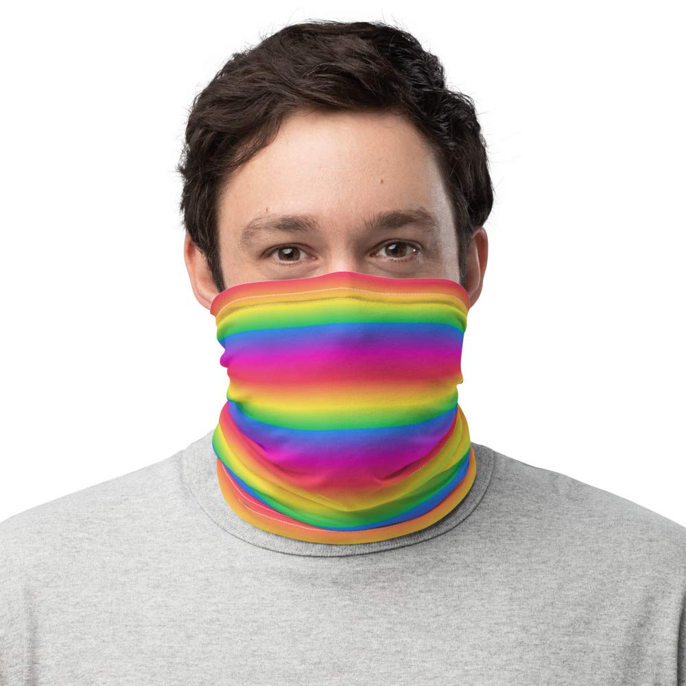 Rainbow Pride Flag Neck Gaiter - LGBT Fashion Face Covering for Lesbian, Gay & LGBTQ+ Community | Perfect for Pride Parades, Festivals & Everyday Wear