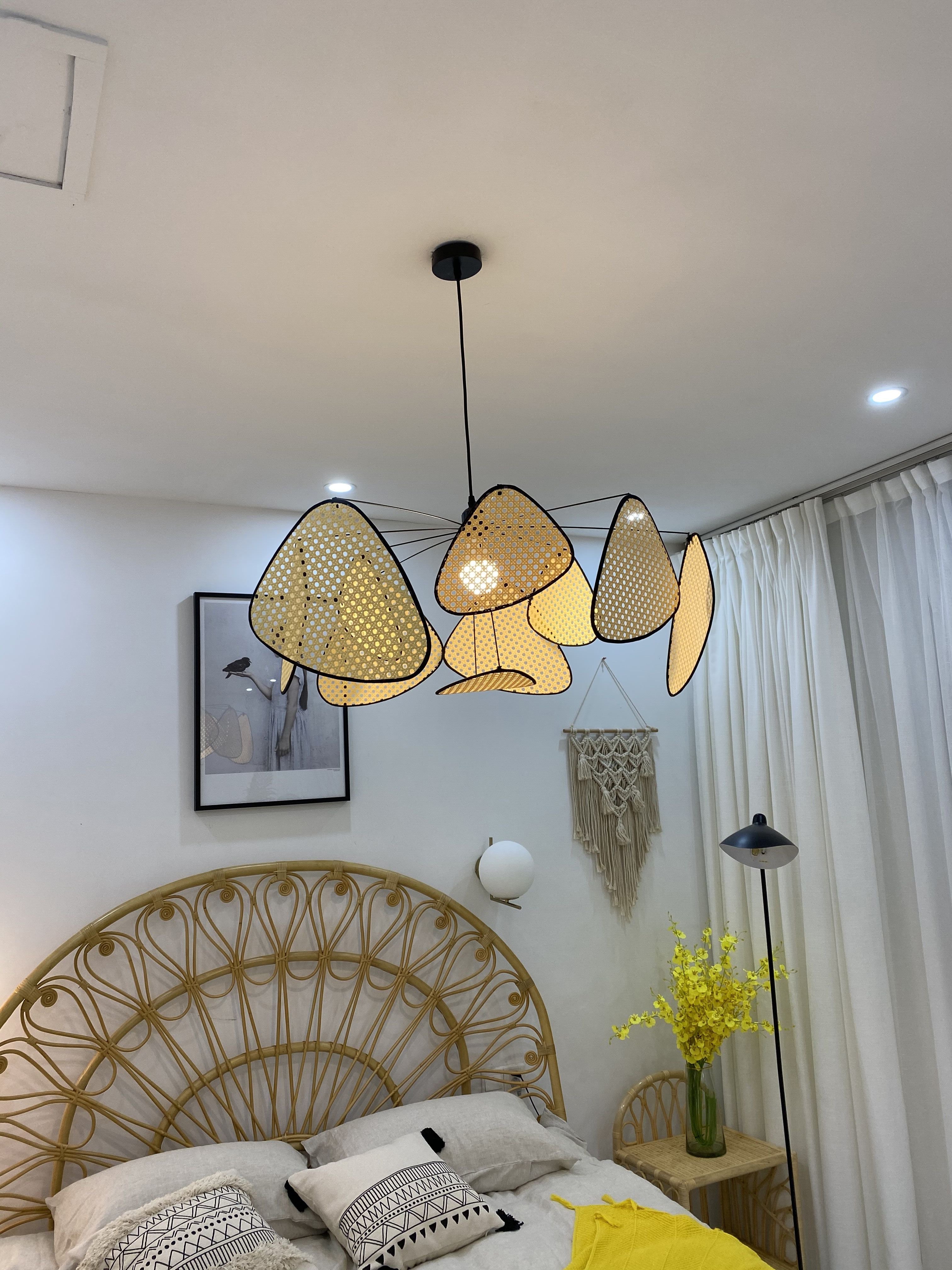 Screen Caning Suspension - Woven Rattan Room Divider for Home Decor & Privacy - Perfect for Living Room, Bedroom, or Patio Partition
