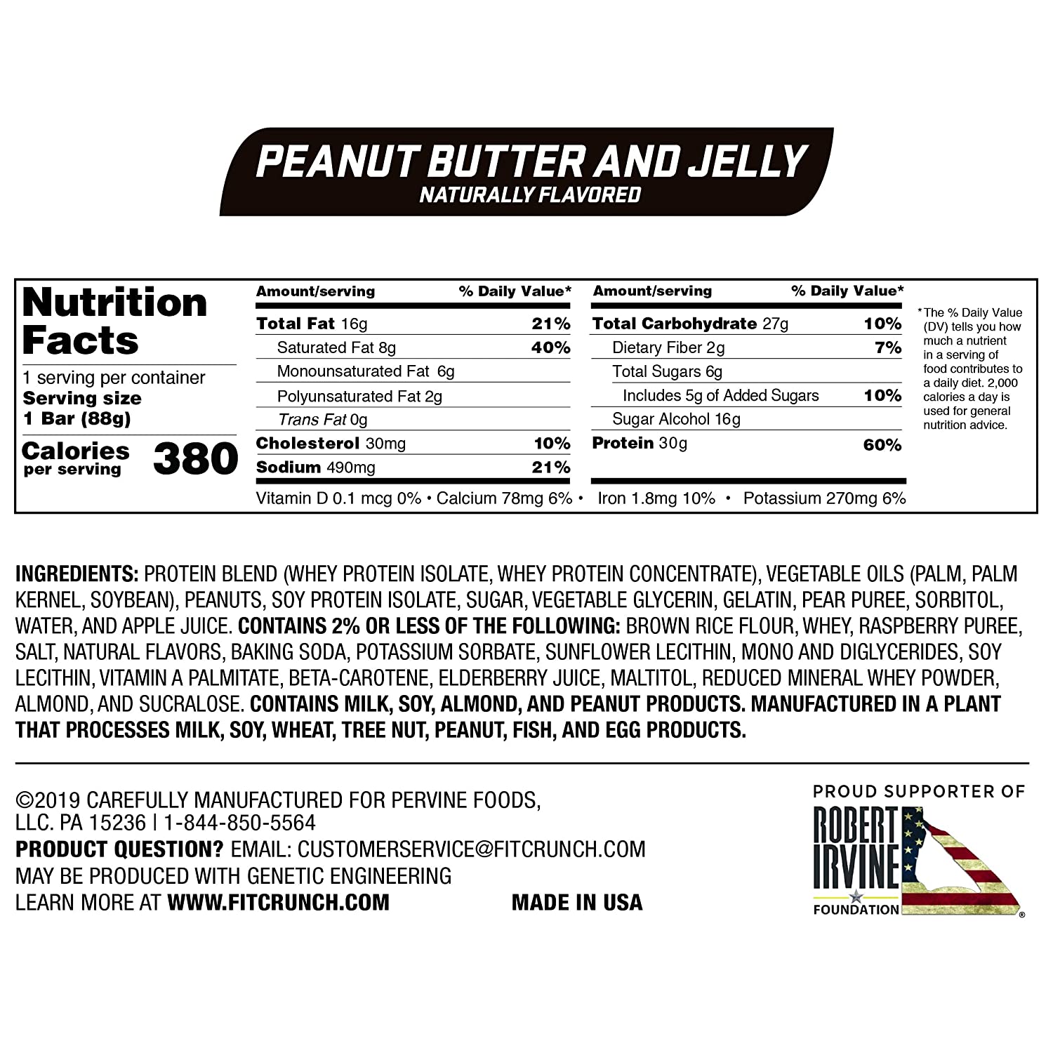 FITCRUNCH High Protein Bars - 20g Protein, Low Sugar, Gluten Free - Perfect for Post-Workout Recovery, Snacking & On-the-Go Nutrition