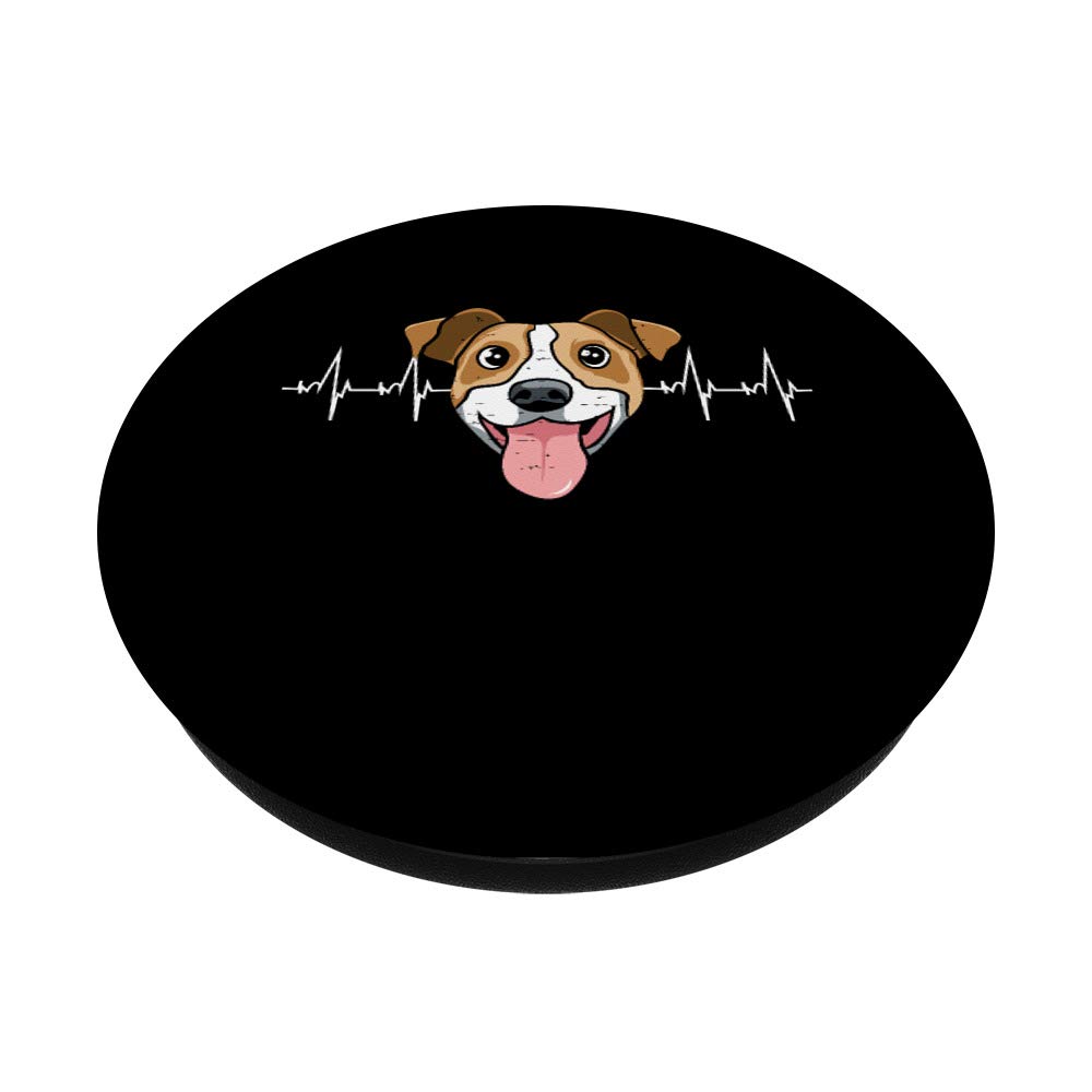 Heartbeat Design - Jack Russell Terrier PopSockets Swappable PopGrip | Cute Dog Lover Gift for Phone, Tablet & Laptop | Perfect for Pet Owners & Animal Enthusiasts