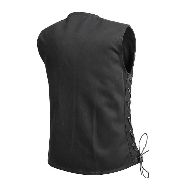 First MFG Co. Women's Tiff Motorcycle Twill Vest - Stylish Biker Jacket for Riding & Casual Wear - Perfect for Motorcycle Enthusiasts & Fashion Lovers