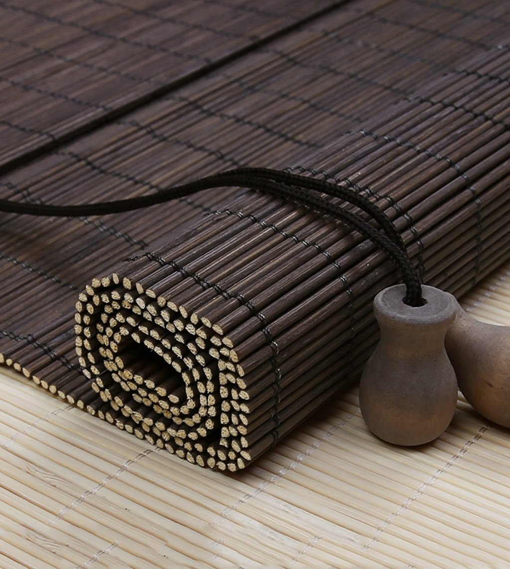 CAIJUN Custom Bamboo Curtains - Retro Natural Bamboo Window Shades for Balcony, Teahouse & Restaurant Privacy - Sunshade Office Curtains for Indoor/Outdoor Use - Perfect for Asian Decor, Zen Spaces & Tropical Settings