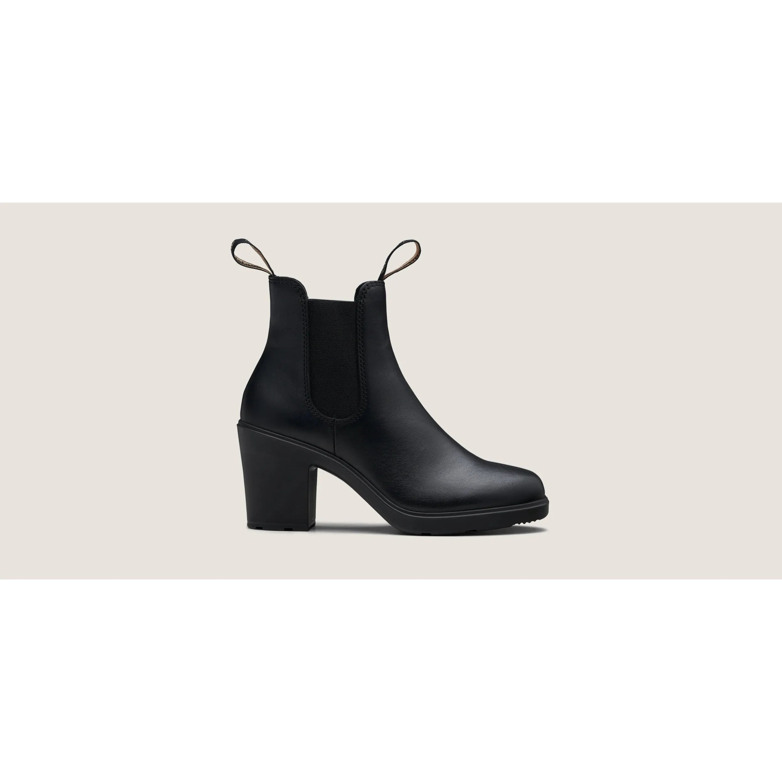 Blundstone Women's 2365 High Heel Chelsea Boots Black Leather Ankle Booties - Perfect for Work, Office & Casual Outfits