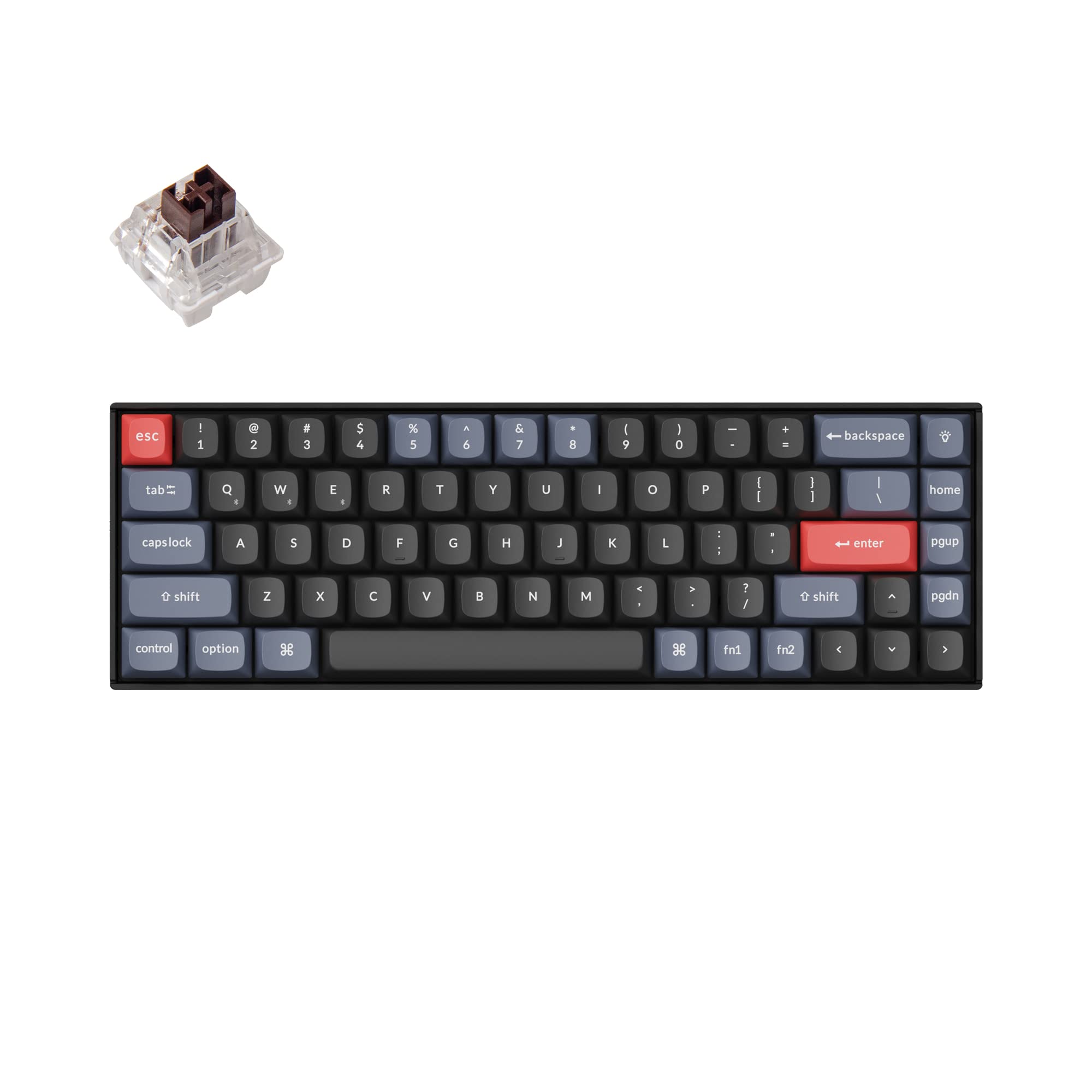 Keychron K6 Pro Wireless Custom Mechanical Keyboard - QMK/VIA Programmable, Hot-Swappable with K Pro Brown Switches, 65% Compact RGB Backlit Keyboard for Mac/Windows/Linux | Perfect for Office Work, Gaming & Programming