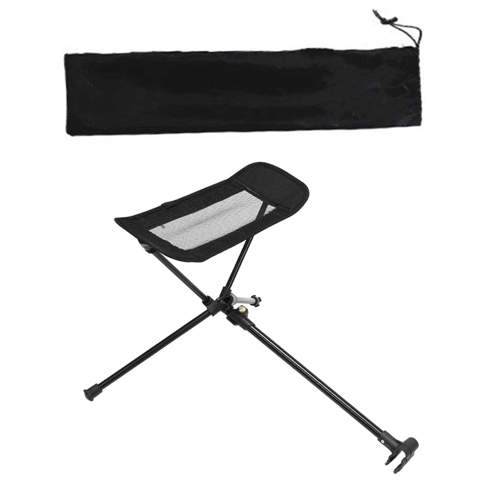 Portable Adjustable Folding Footrest - Retractable Leg Rest with Non-Slip Base for Camping, Picnics, Office & Home Use - Lightweight Foot Stool for Outdoor & Indoor Comfort