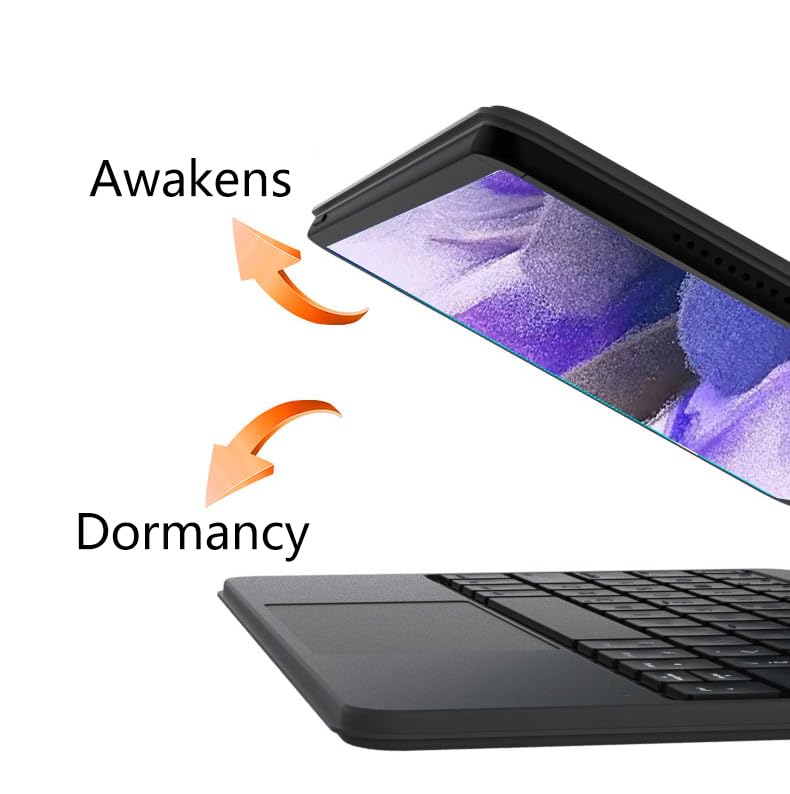 Dejeen Magnetic Detachable Wireless Keyboard Case for Samsung Galaxy Tab S7/S8/S9/S9FE - 11 Inch Slim Bluetooth Keyboard Cover (Black) | Perfect for Work, Study & Travel with Your Tablet