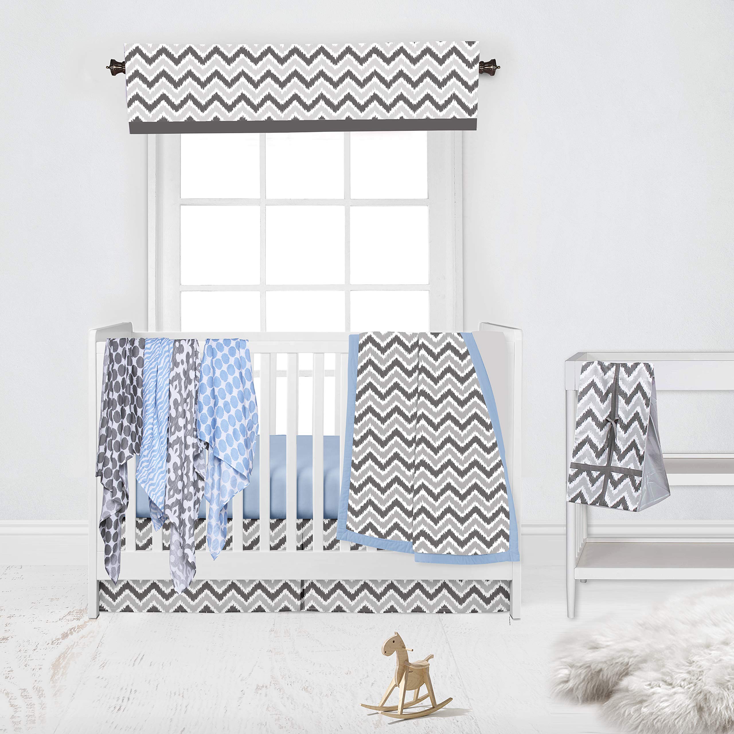 Bacati 2-Pack 100% Cotton Muslin Baby Crib Sheets - Super Soft, Breathable Fitted Crib Sheets for Boys, Fits Standard 28