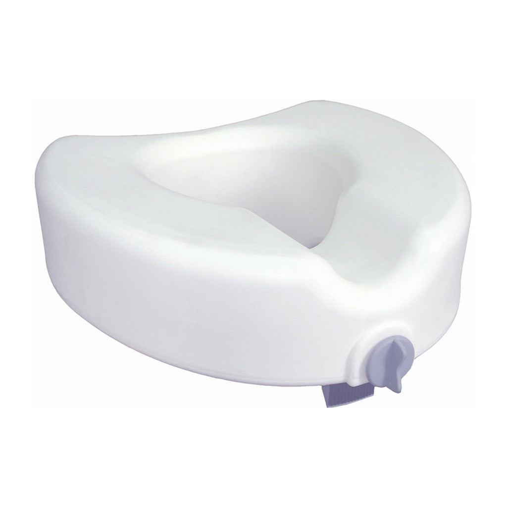 Raised Toilet Seat with Handles - Adjustable Height for Elderly & Disabled - Non-Slip Bathroom Safety Aid for Seniors & Post-Surgery Recovery - Easy Installation for Home & Hospital Use