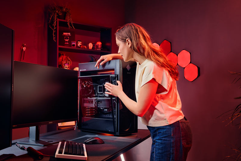 OMEN GT16-0066m Gaming Desktop PC - AMD Ryzen 7, 16GB RAM, 1TB SSD, NVIDIA GeForce RTX 4060, Windows 11 Home - Powerful Gaming & Streaming Computer for Esports & VR Gaming