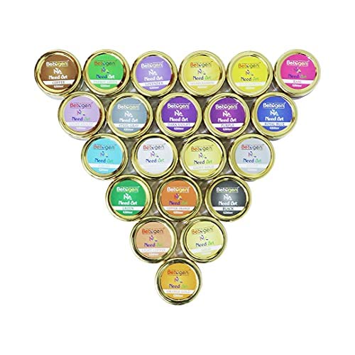BETOGEN Needart Dust for Nail Art - 21 Colors Glitter Powder Set (75g) - DIY Nail Design, Crafts & Art Supplies - Perfect for Manicures, Nail Extensions, and Creative Projects