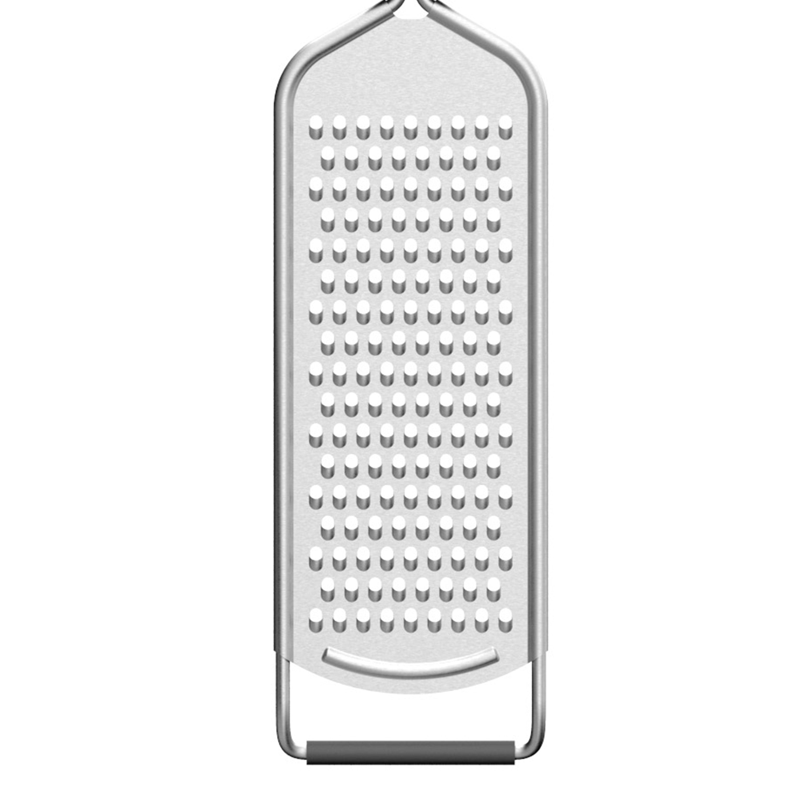 BergHOFF Leo Graphite Stainless Steel Hand Grater - 12.5 Inch Kitchen Cheese Grater with Recycled Material - Perfect for Grating Cheese, Vegetables & Chocolate at Home Cooking