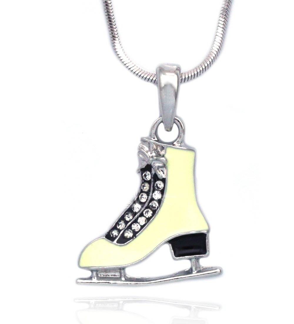 Ice Skating Pendant Necklace - Elegant Figure Skating Shoe Charm Jewelry for Women & Girls - Perfect Gift for Skaters & Ice Dance Lovers (Ideal for Competitions, Performances & Special Occasions)