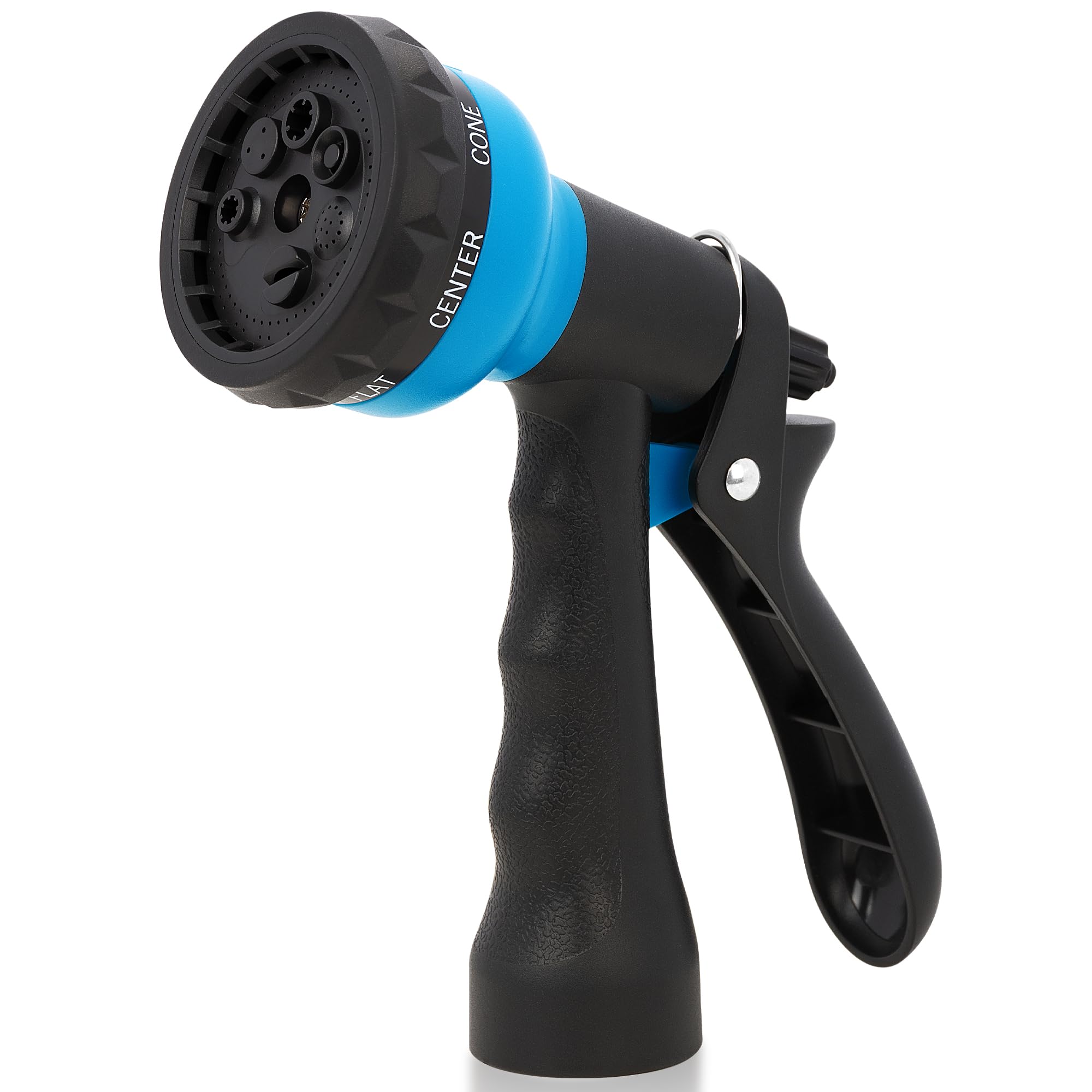 Heavy Duty Garden Hose Nozzle - 7 Adjustable Spray Patterns for Car Washing, Plant Watering & Pet Showering