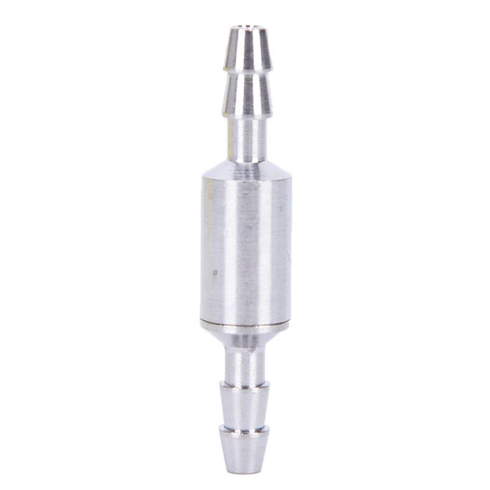 1pc Stainless Steel CO2 Check Valve - One-Way Airflow for Aquarium CO2 Diffuser & Regulator - Prevent Backflow for Fish Tank, Hydroponics, and Beer Brewing Systems