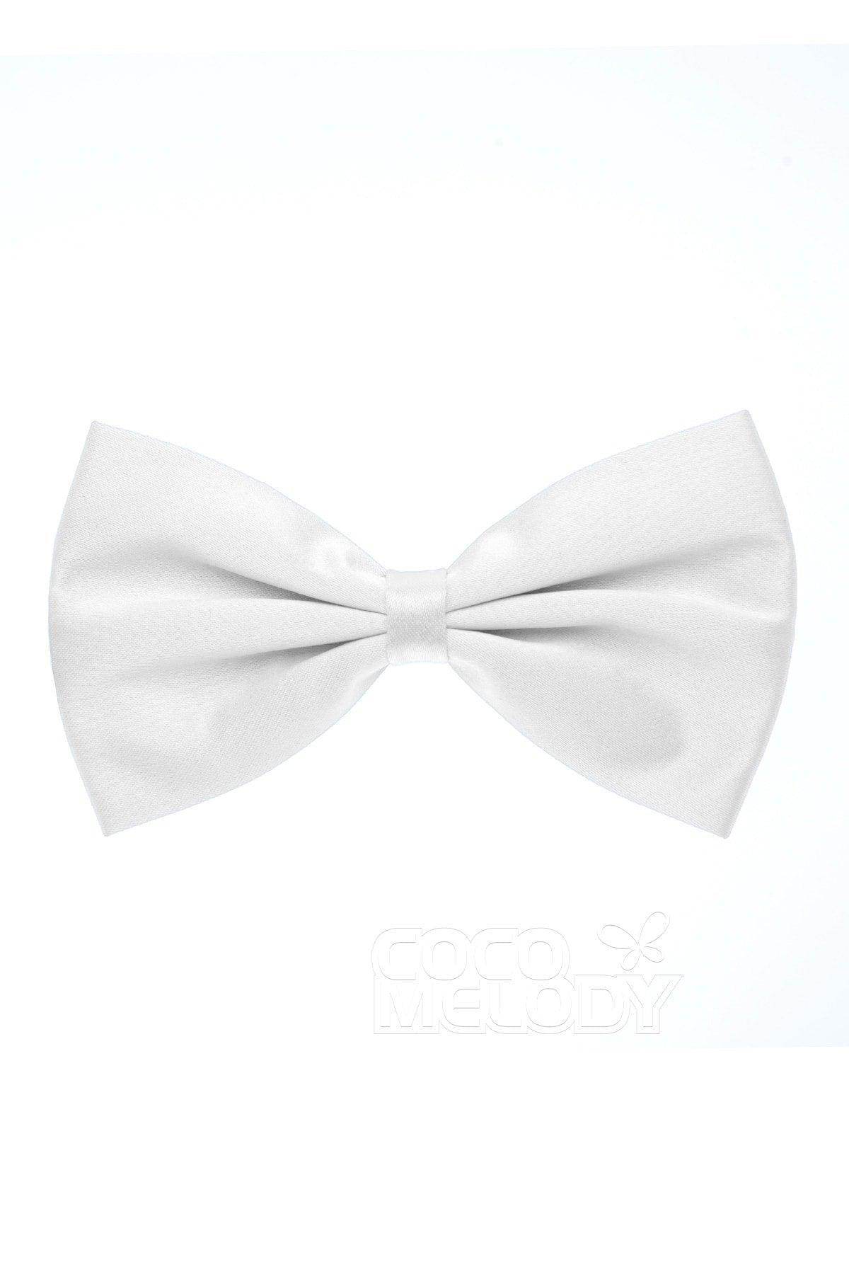 Elegant Men's Elastic Silk-Like Satin Bow Tie - Adjustable Formal Necktie for Weddings, Prom & Business Events - CZ170017