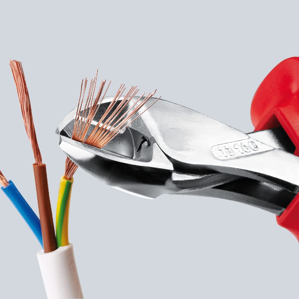 73 05 160 Compact Diagonal Cutters - Chrome Plated X-Cut Wire Cutters for Electronics, Jewelry Making, and DIY Projects