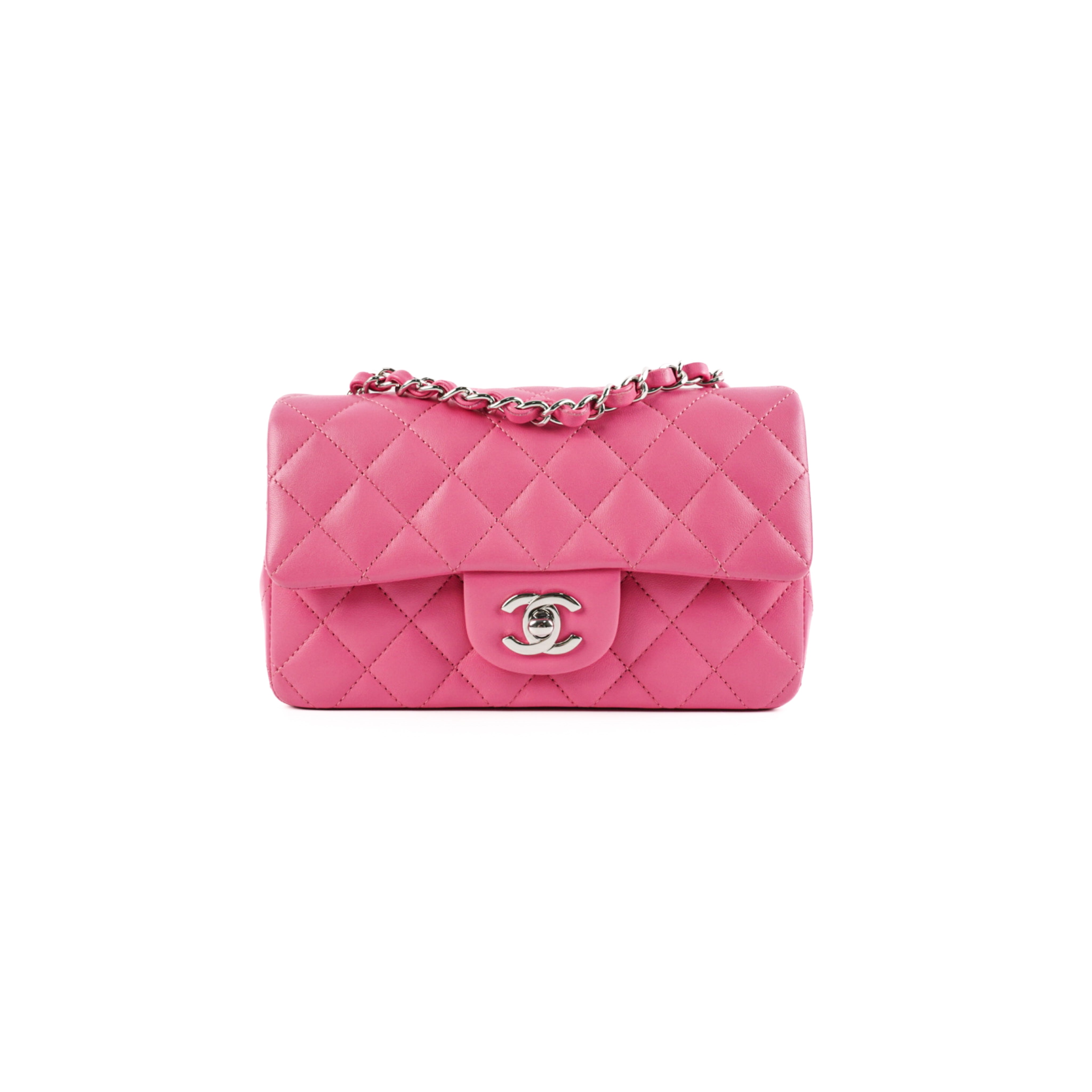 Chanel Mini Rectangle Lambskin Pink Crossbody Bag - Luxury Designer Handbag for Women | Perfect for Date Night, Parties & Special Occasions