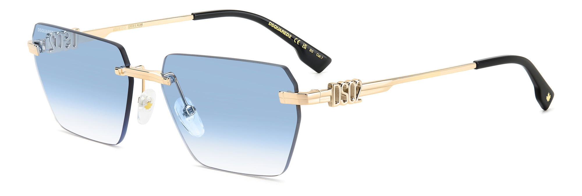 DSQUARED2 D2 0102/S Sunglasses - Polarized UV Protection Aviator Style for Men & Women - Perfect for Driving, Outdoor Sports & Fashion Accessories