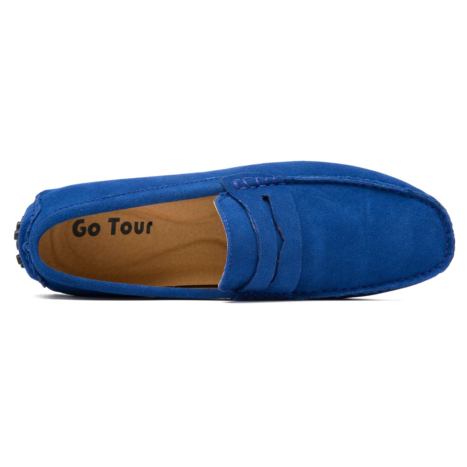 Go Tour Men's Penny Loafers - Comfortable Moccasin Driving Shoes & Slip-On Boat Shoes for Casual Wear | Perfect for Office, Travel & Leisure Outfits