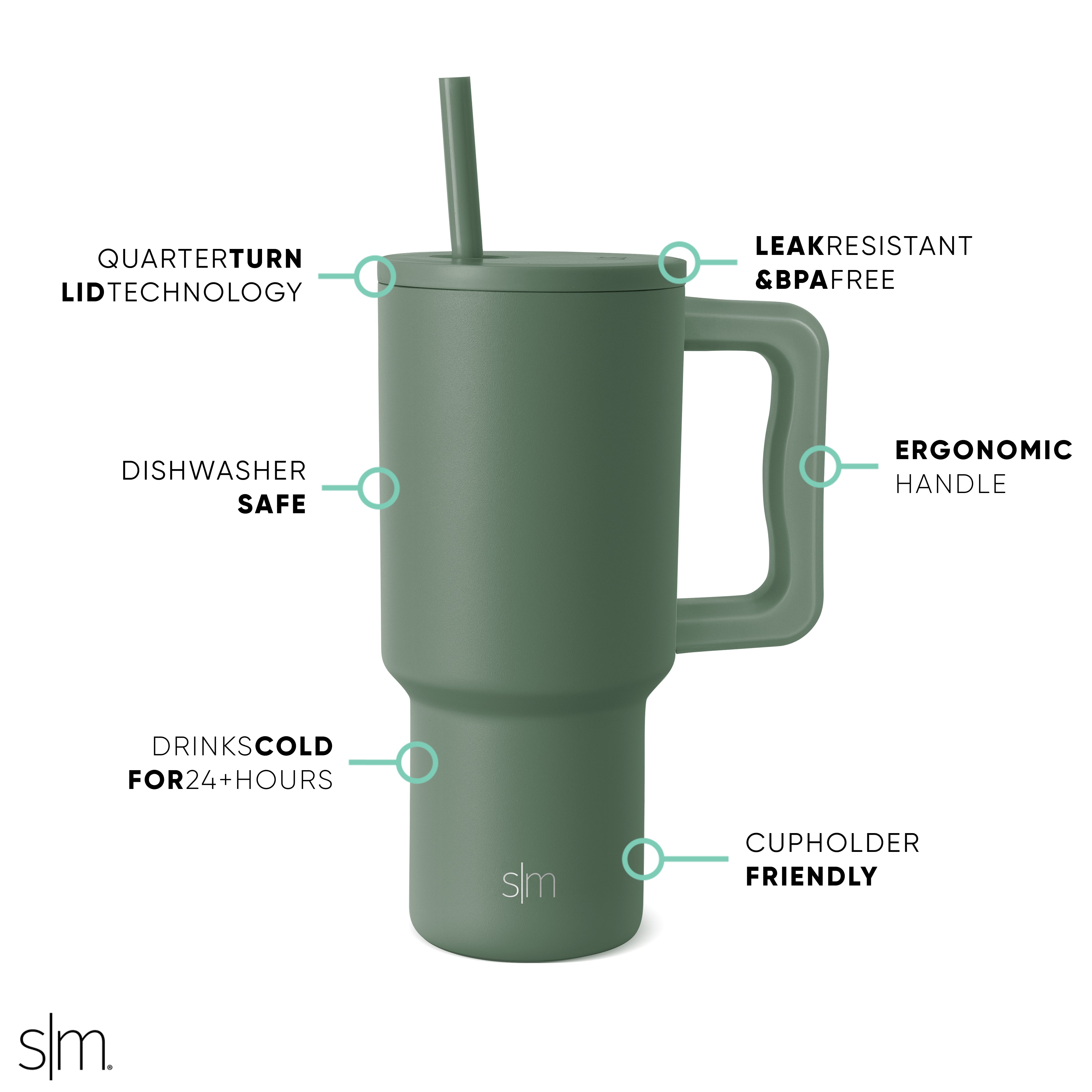 Premium Trek Tumbler 30Oz Stainless Steel Vacuum Insulated Water Bottle - Keeps Drinks Hot/Cold for 24 Hours - BPA Free Leakproof Travel Mug for Hiking, Camping & Office Use