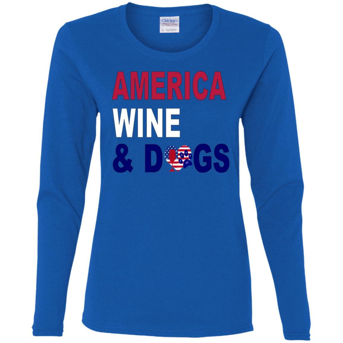 WineyBitches.Co Women's Long Sleeve Cotton T-Shirt - Soft Casual Shirt for Everyday Wear, Lounge & Outfits