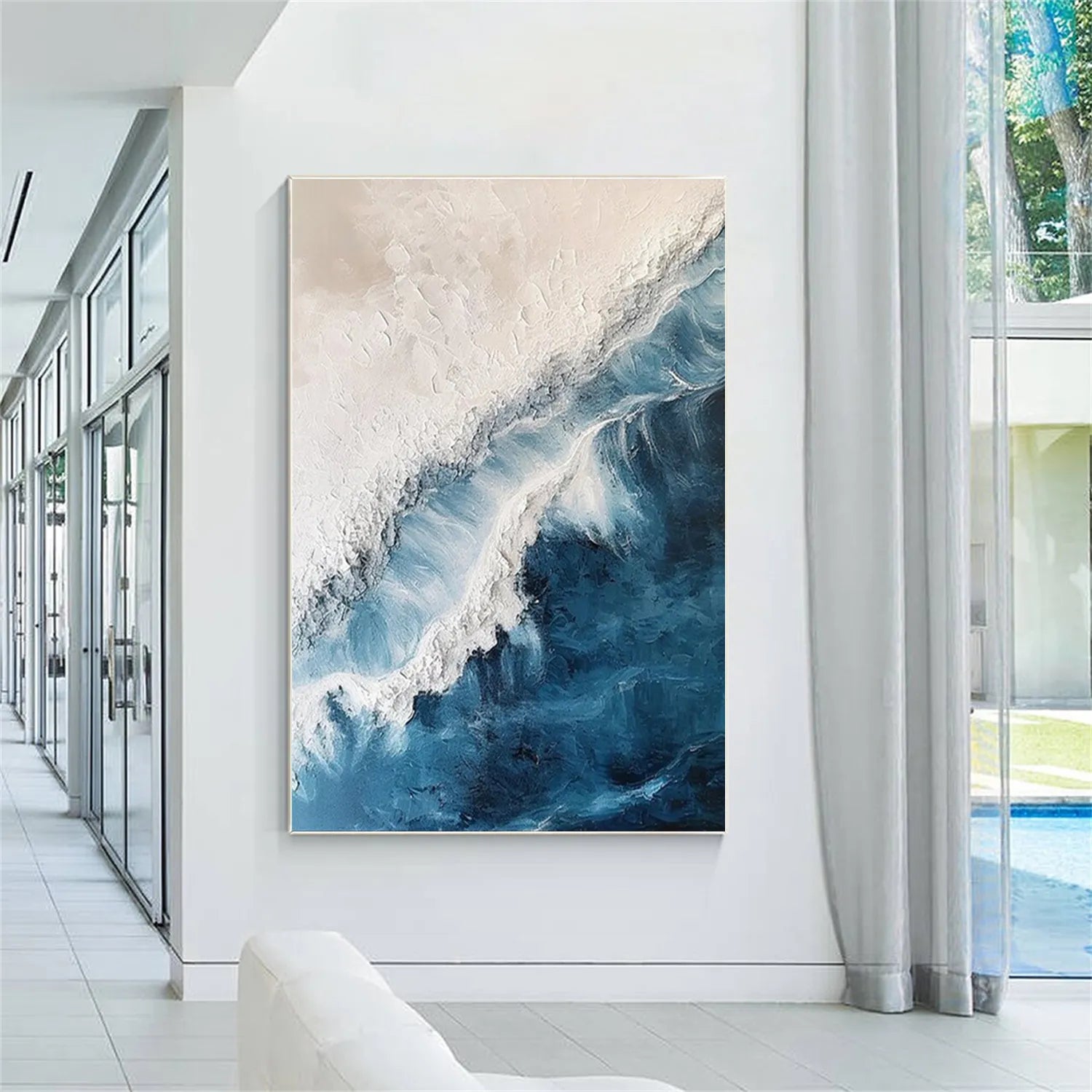 Ocean And Sky Painting #OS 204 - Stunning Seascape Wall Art for Home & Office Decor - Perfect for Living Room, Bedroom or Beach House