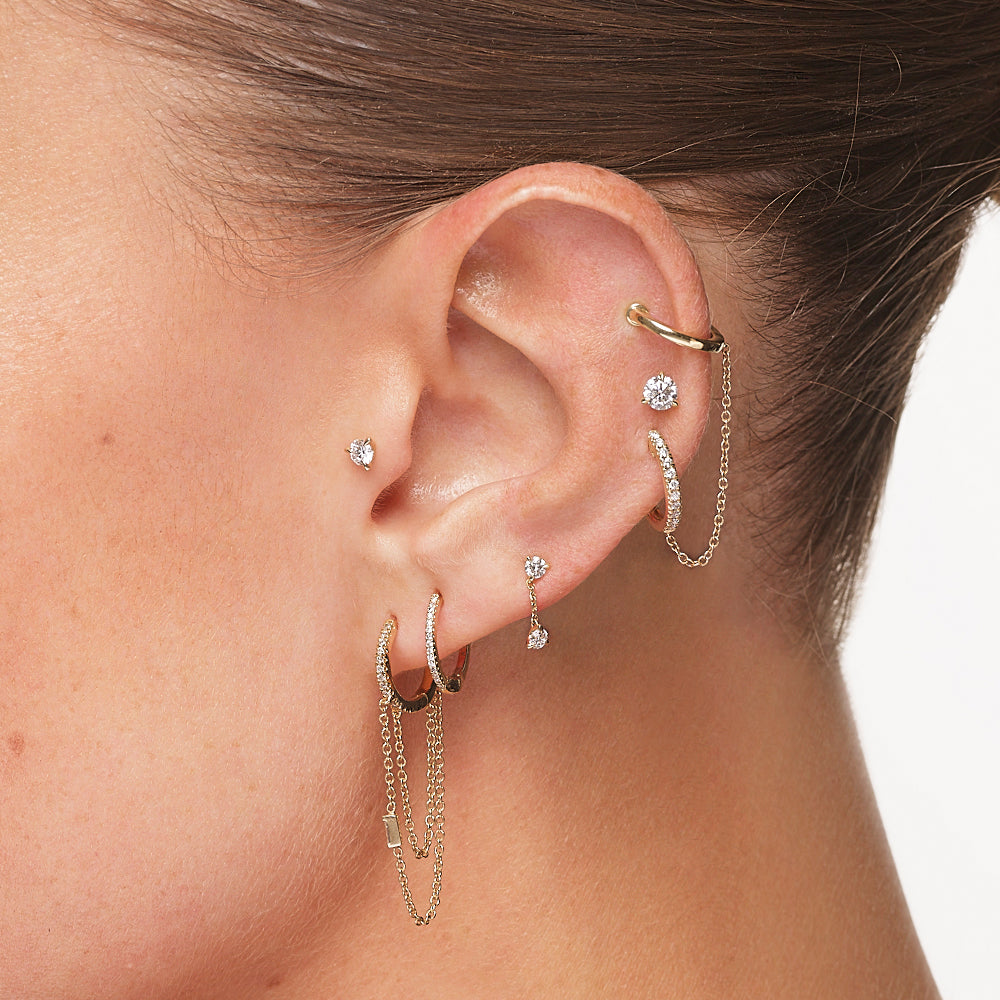 10k Gold Lab Grown Diamond Stud Earrings - Elegant Drop Design for Women, Perfect for Weddings, Parties & Everyday Wear