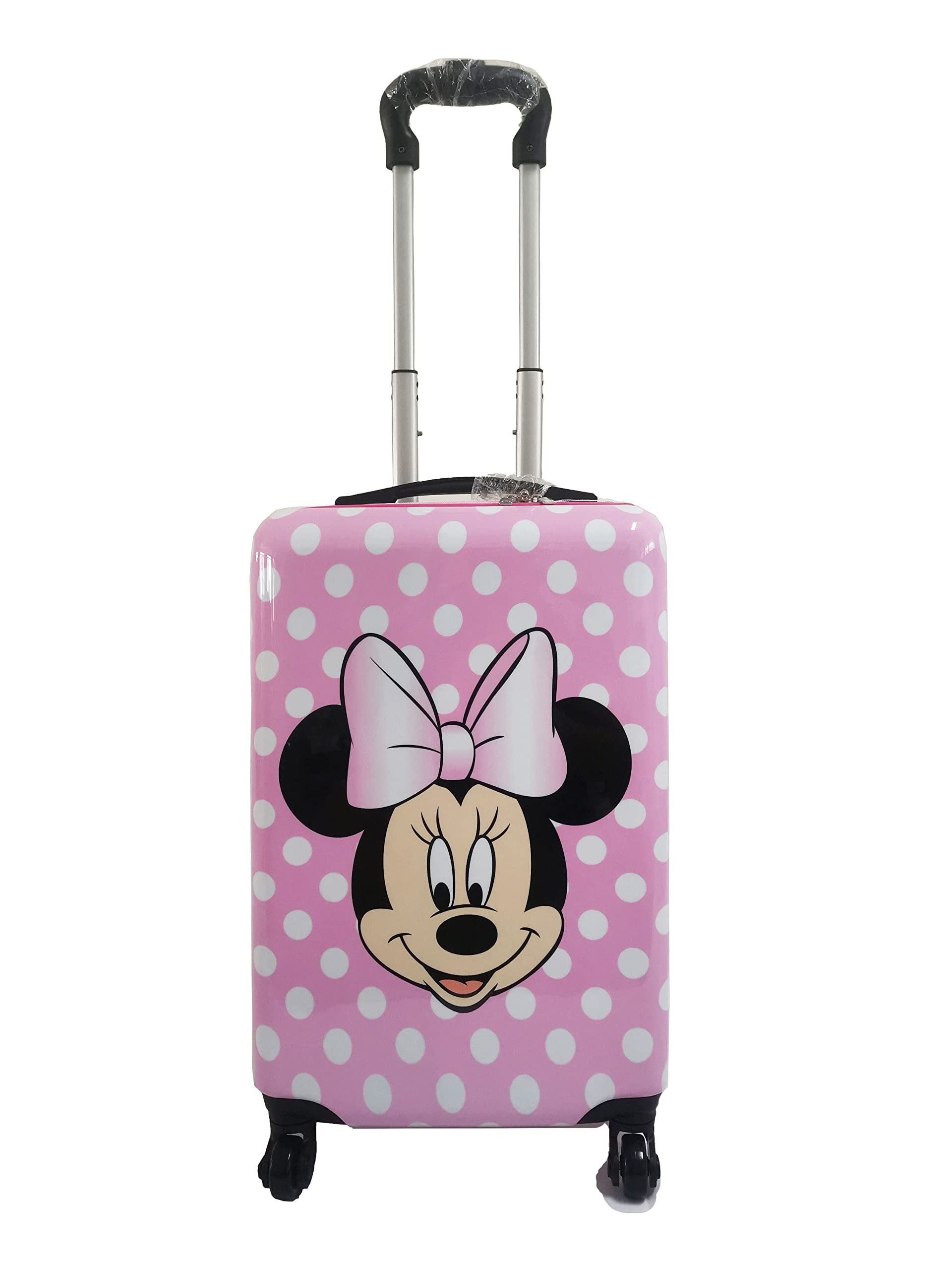Minnie Mouse 20 Inch Kids Hardside Spinner Luggage - Lightweight Carry-On Rolling Suitcase for Girls Travel, School Trips & Sleepovers | Disney Character Design for Tweens