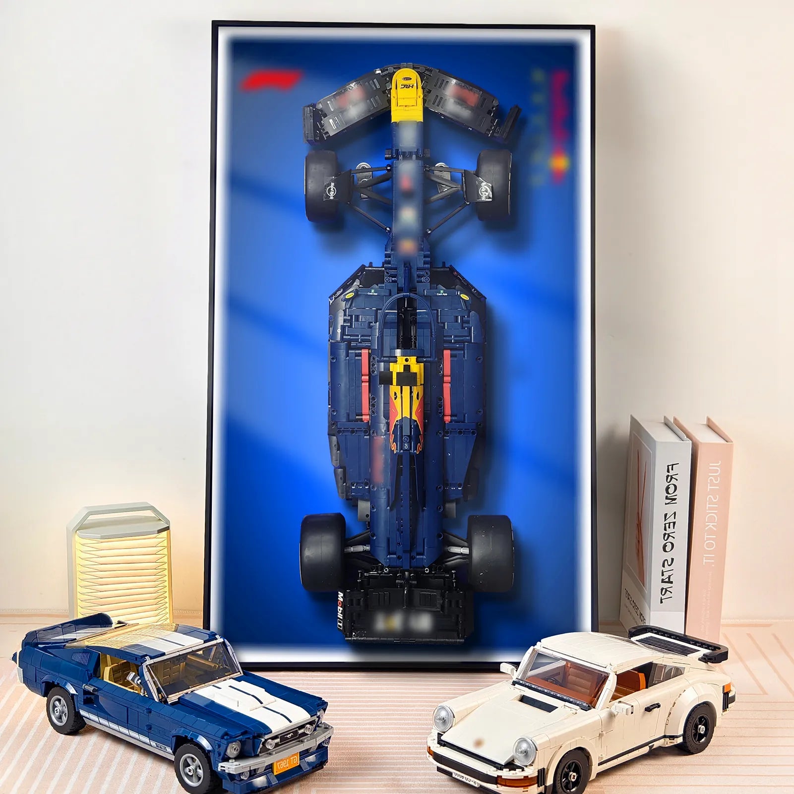 LEGO Oracle Red Bull Racing RB20 F1 Car 42206 Wall Display Frame - Premium Showcase for LEGO Technic Model - Perfect for Home Office, Man Cave, or Racing Fan Collection Display