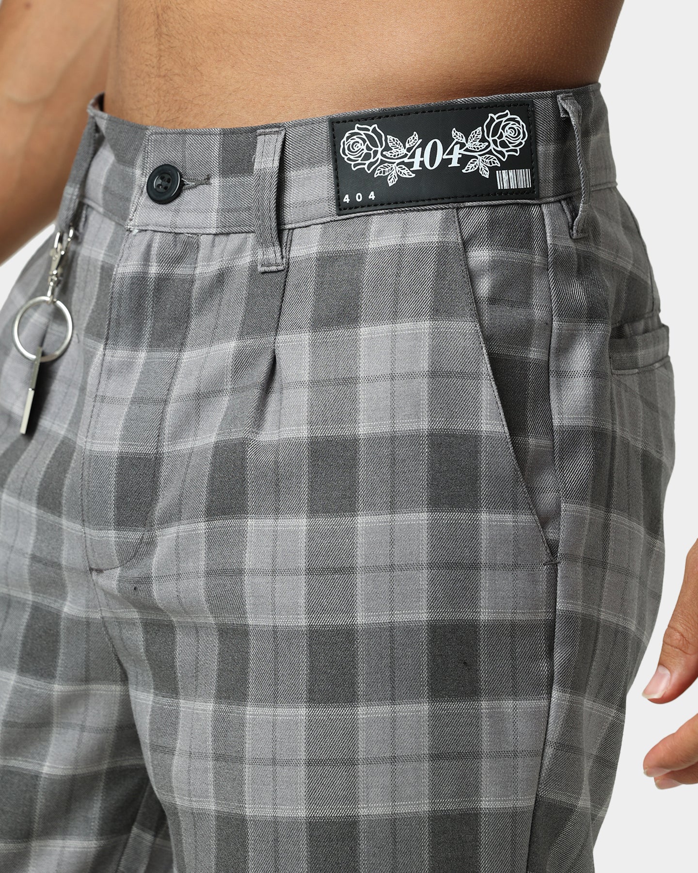 404 Heritage Trousers Off Ash Plaid - Classic Men's Casual Pants for Outdoor Adventures & Everyday Wear