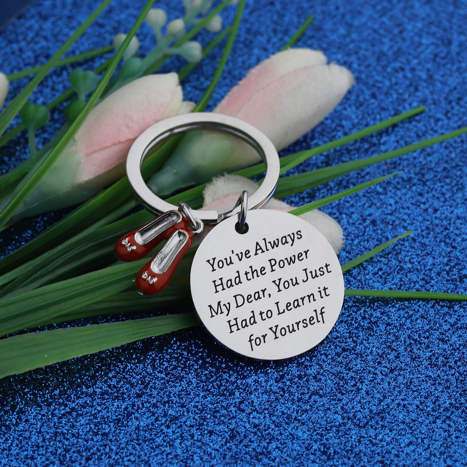 Gzrlyf Inspirational Keychain - 'You've Always Had the Power My Dear' Motivational Gift for Graduation, Women, Friends | Perfect Graduation Gift, Daily Encouragement, Office Desk Decor
